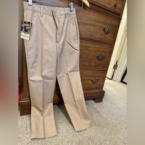 Authentic Galaxy School Uniform Khaki Adjustable Boys Pants Size 8 - Picture 1 of 3